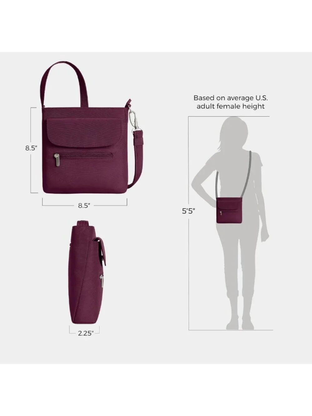 Anti-Theft Classic Mini Shoulder Bag for Travel, Everyday Use, and Security